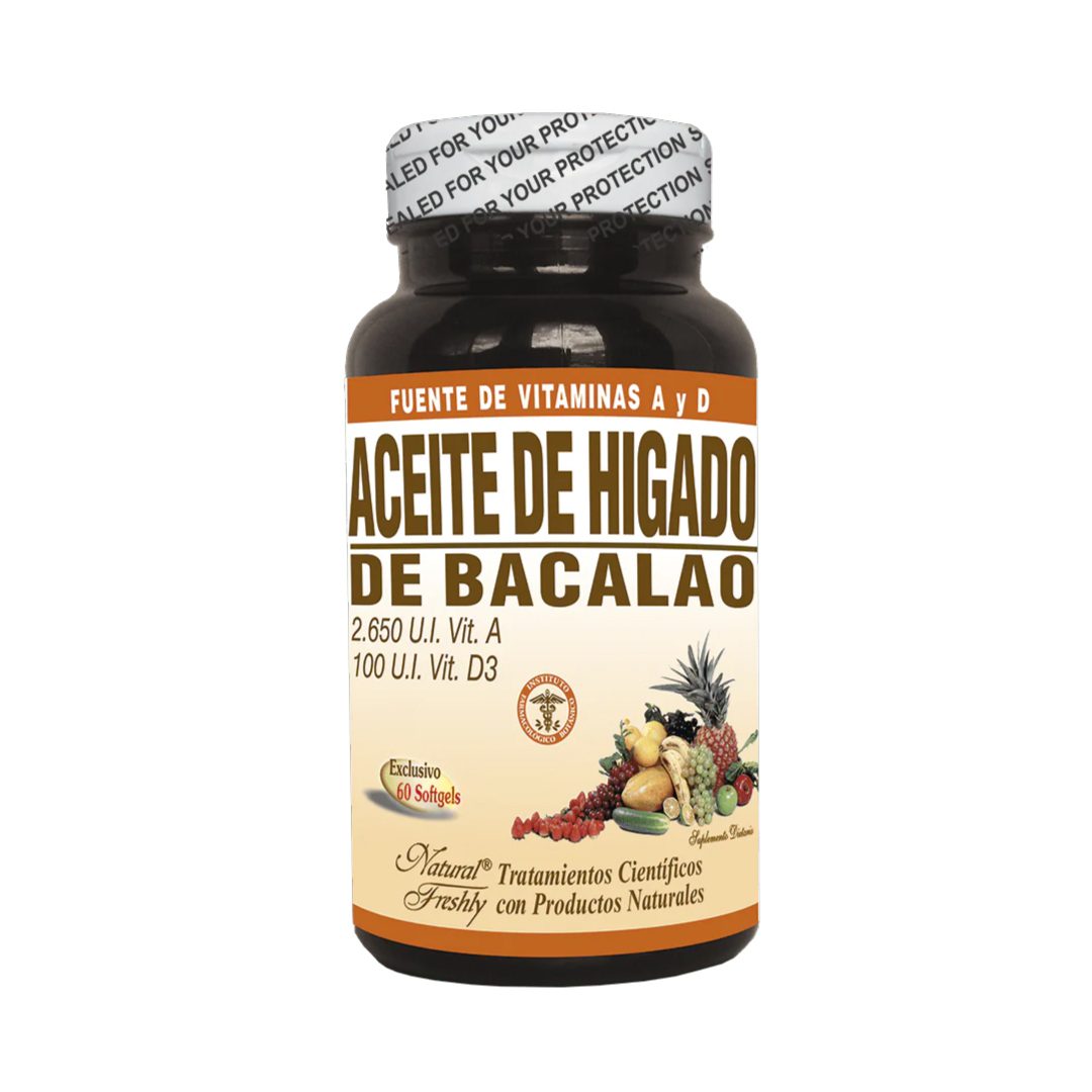 ACEITE HIGADO DE BACALO X60SOFTGELS ACEITE HIGADO DE BACALO X60SOFTGELS Natural Freshly 60 Cápsulas