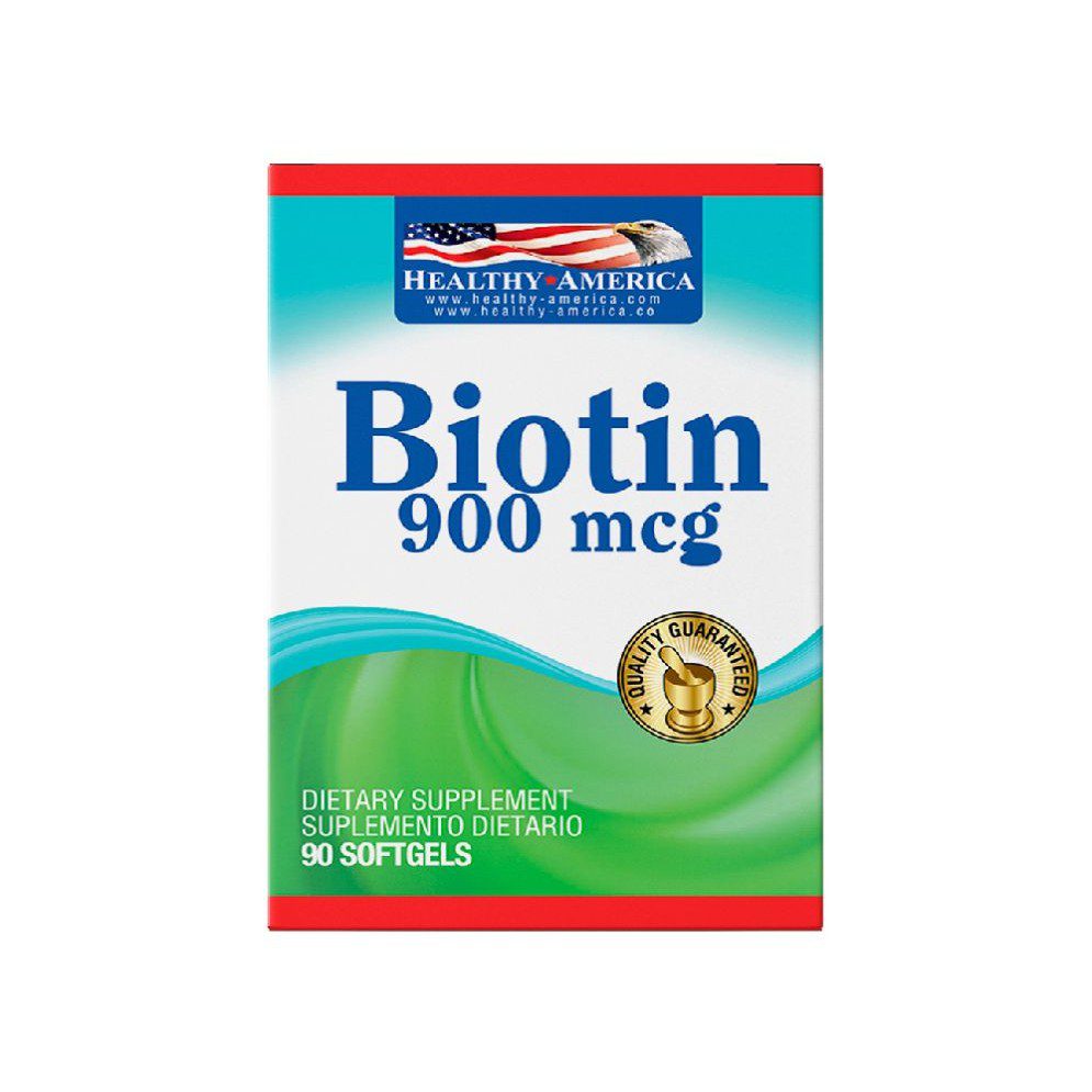 BIOTIN X 900 MCG SOFTGELS 90CT BLISTER UNIT BIOTIN X 900 MCG SOFTGELS 90CT BLISTER Healthy America 90 Cápsulas