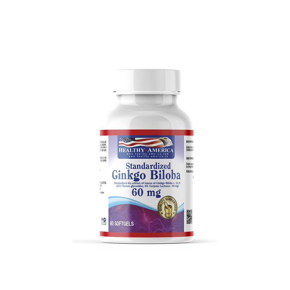 GINKGO BILOBA 60MG X 60 SOFG (NUEVO IVA) GINKGO BILOBA 60MG X 60 SOFG (NUEVO IVA) Healthy America 60 Cápsulas
