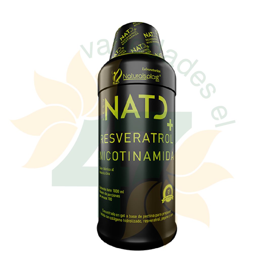 NATD +RESVERATROL NICOTINIAMIDA JBE LITRO SIN AL NATD +RESVERATROL NICOTINIAMIDA JBE LITRO SIN AL Naturalsplast 1000 mL