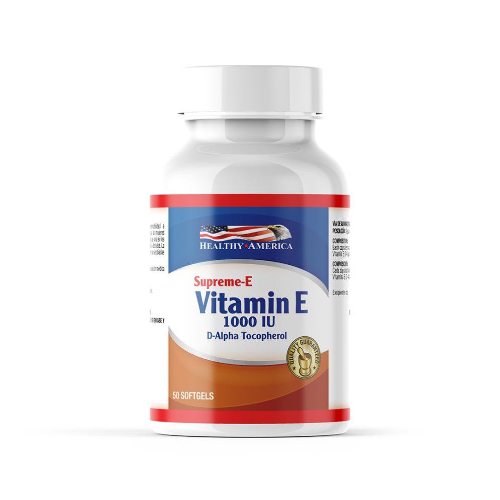 SUPREME VITAMINA E 1000 IU X 50 SOFGELS HA SUPREME VITAMINA E 1000 IU X 50 SOFGELS HA Healthy America 50 Cápsulas