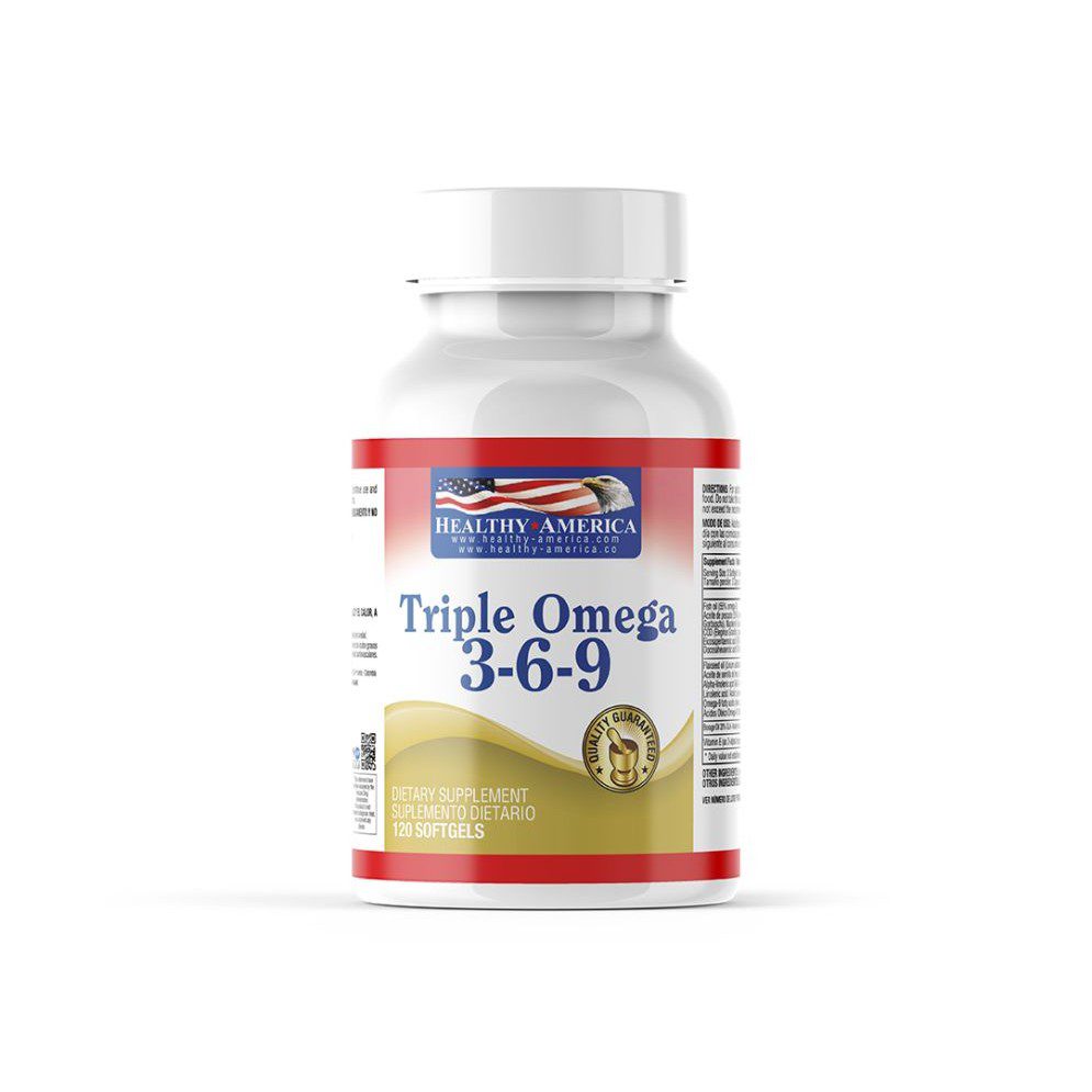 TRIPLE OMEGA 3 6 9 1200 MG X 120 PERLA HA TRIPLE OMEGA 3 6 9 1200 MG X 120 PERLA HA Healthy America 120 Cápsulas