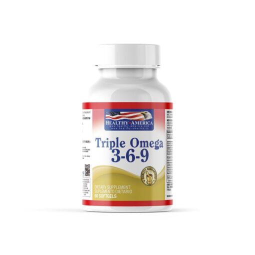TRIPLE OMEGA 3 6 9 1200 MG X 60 PERLA HA Healthy America 60 Cápsulas