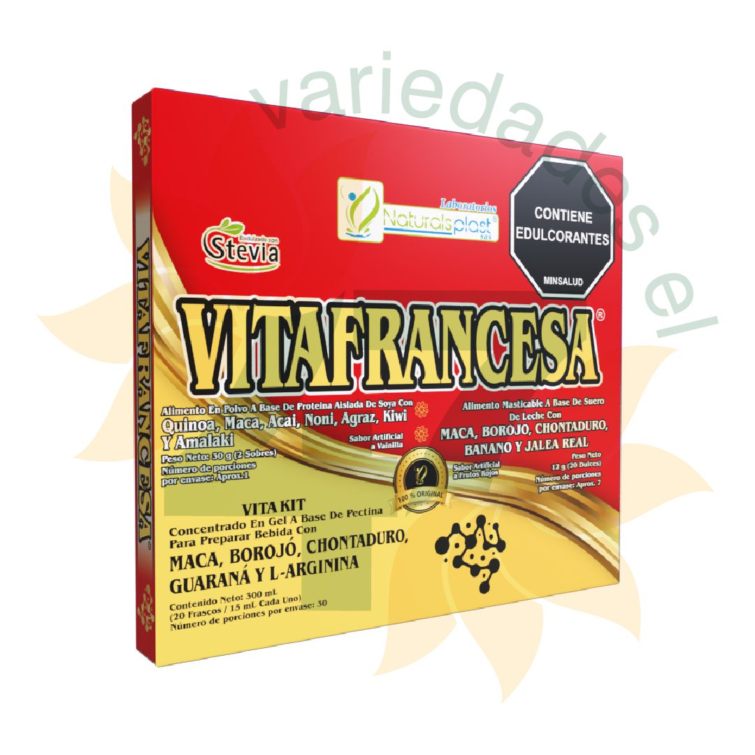 VITAFRANCESA COMPLEX TERAAPIA 2 X 20 AMPOLL VITAFRANCESA COMPLEX TERAAPIA 2 X 20 AMPOLL Naturalsplast 2 Sachets X 15 g / 20 Unidades Masticables