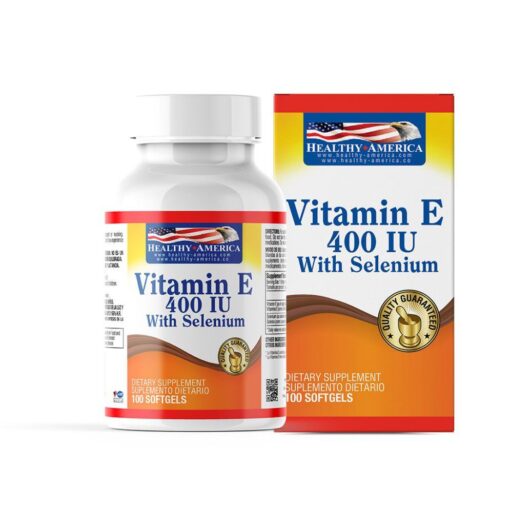 VITAMINA E 400 IU + SELENIO X 100 PERLA HA Healthy America 100 Cápsulas