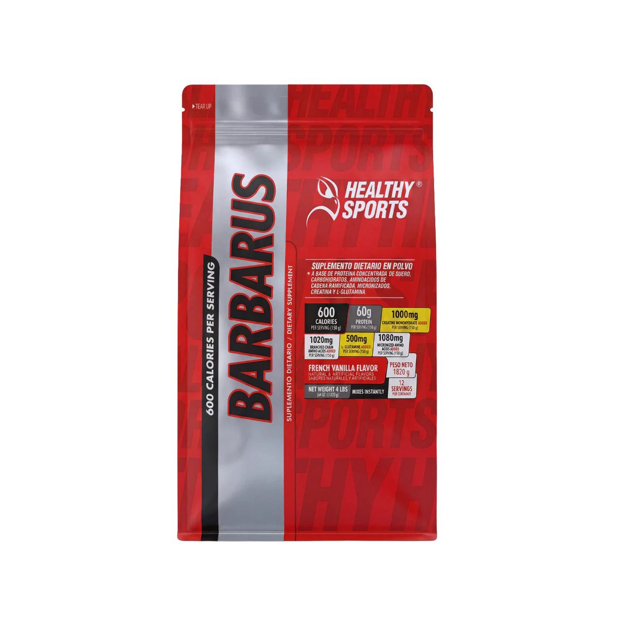 BARBARUS VANILLA FLAVOR DOYPACK 1820G BARBARUS VANILLA FLAVOR DOYPACK 1820G Healthy Sports 1820 g