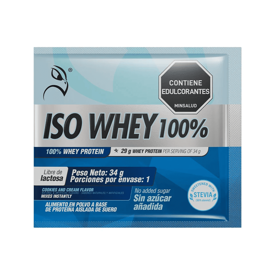 12 UNID ISO WHEY 100% COOKIES AND CREAM FLAVOR 34G/12 UNID Healthy Sports 12 Sachets X 34 g vista adicional