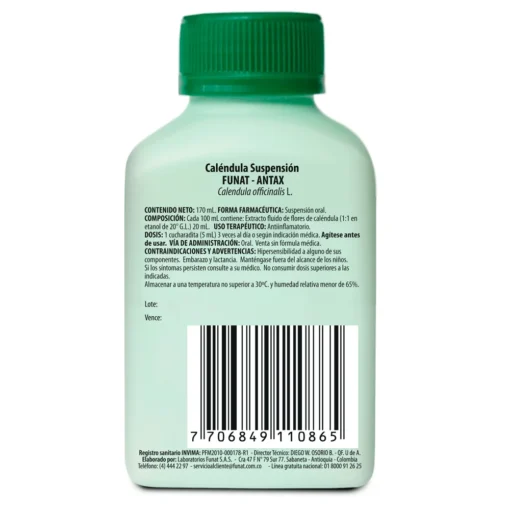 ANTAX CALENDULA SUSPENSION X 170 ML Funat 170 mL vista adicional
