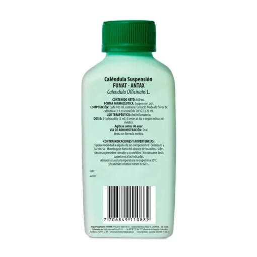 ANTAX CALENDULA SUSPENSION X 360 ML Funat 360 mL vista adicional