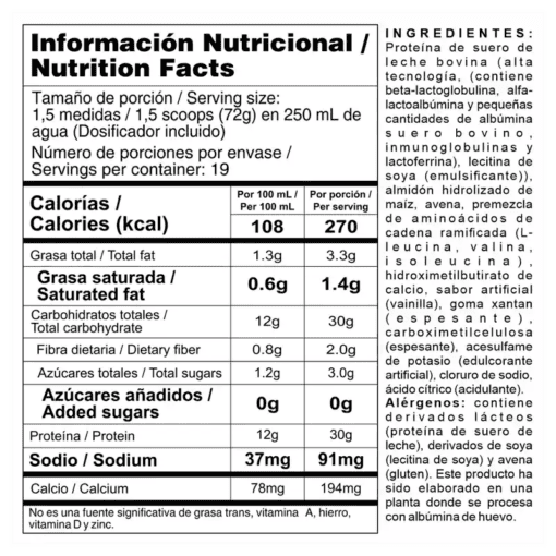 BIPRO MASS VAINILLA X 3 LB (1368g) UPN 3 Lbs vista adicional