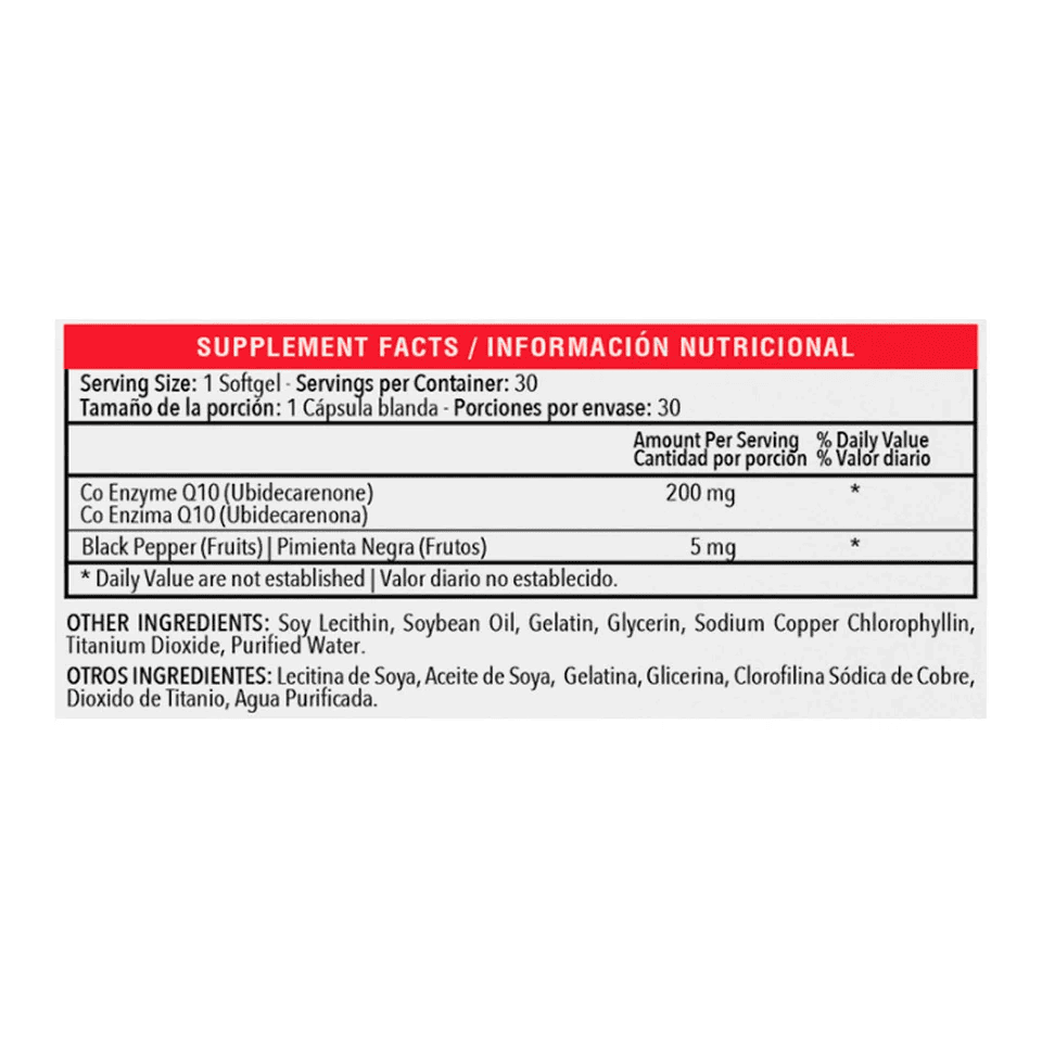 COENZYMA Q10 200 MG X 30 SOFGELS COENZYMA Q10 200 MG X 30 SOFGELS Healthy America 30 Cápsulas vista adicional