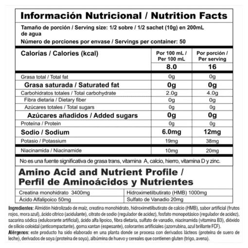 CREA STACK FRUTOS ROJOS X 25 UNID UPN 25 Sachets X 20 g detalle del producto