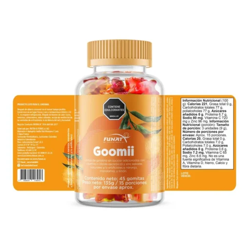 GOMITAS VITAMINA C + ZINC X 45 FUNAT Funat 45 Gomas vista adicional