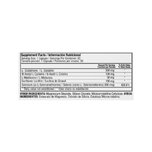 L GLUTATHIONE 500 mg HEALTHY X 30 CAP