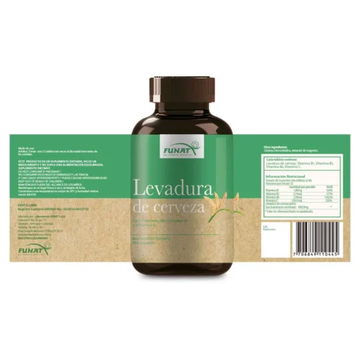 LEVADURA DE CERVEZA X 100TABLETAS Funat 100 Tabletas vista adicional