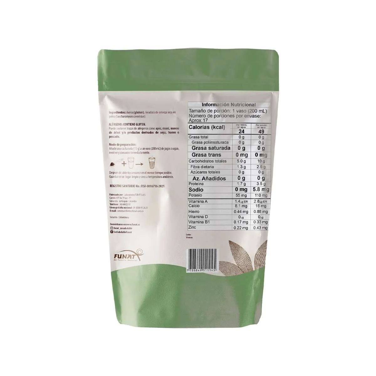 LEVADURA POLVO BOLSA X 250 LEVADURA POLVO BOLSA X 250 Funat 250 g vista adicional