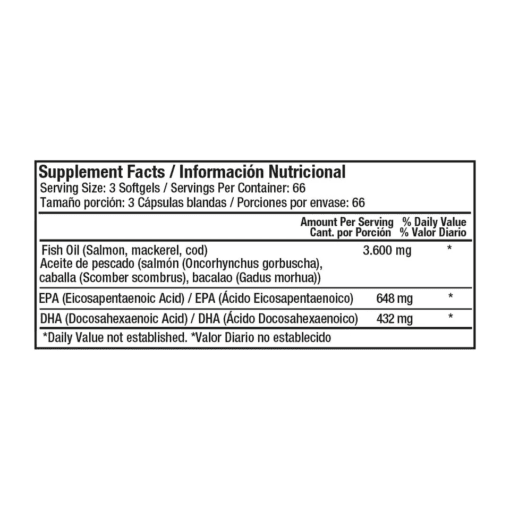 OMEGA 3 1200 MG X 200 SOFGELS HA Healthy America 200 Cápsulas detalle del producto