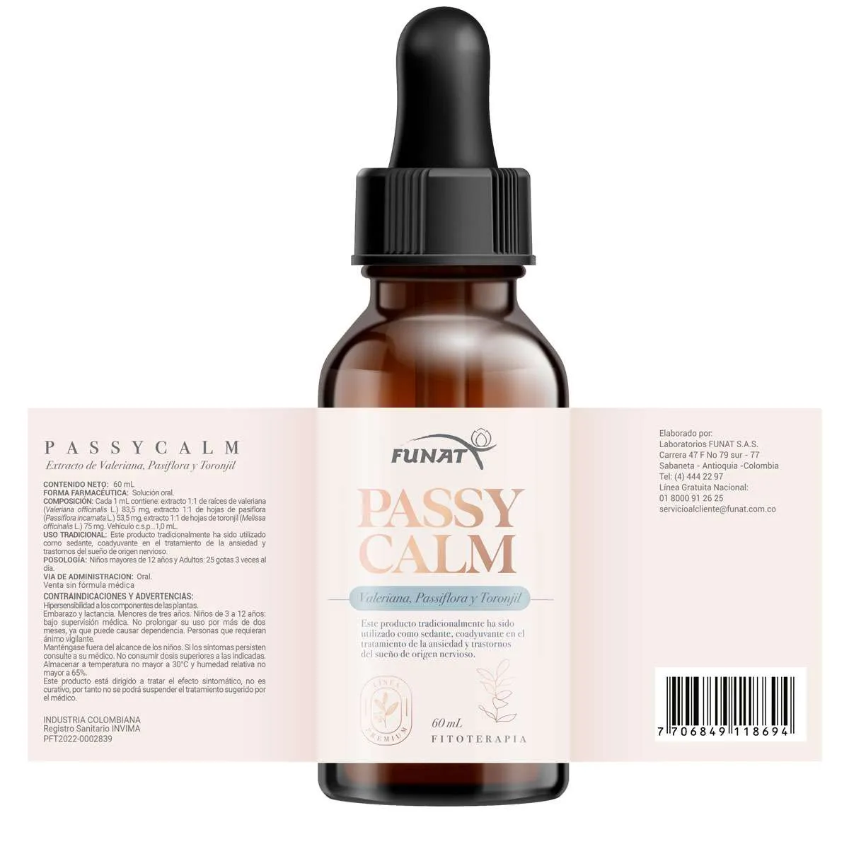 PASSYCALM EXTRACTO POR 60 ML PASSYCALM EXTRACTO POR 60 ML Funat 60 mL vista adicional