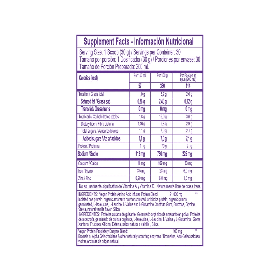 PROTEINA VEGANA 910GR PROTEINA VEGANA 910GR Healthy Sports 910 g vista adicional