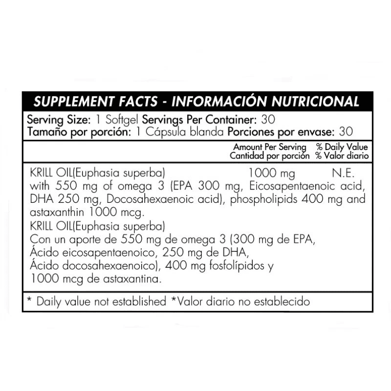 RED KRILL 1000 MG X 30 SOF RED KRILL 1000 MG X 30 SOF Healthy America 30 Cápsulas vista adicional