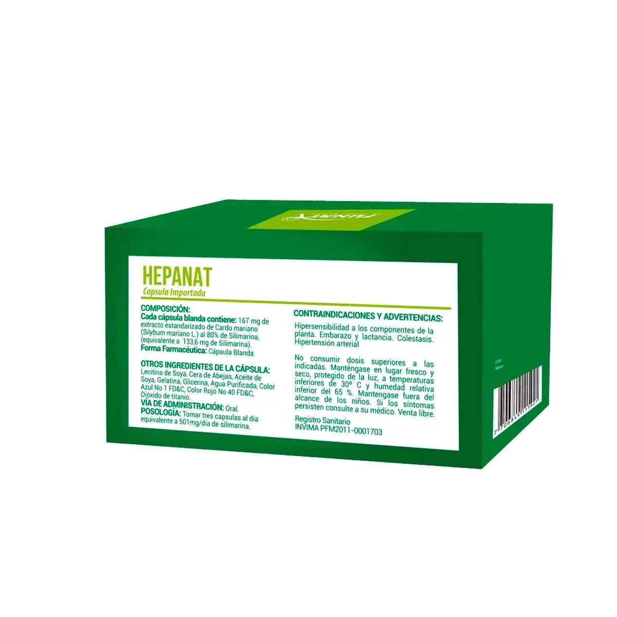 SILIMARINA HEPANAT X 30 SOFG CAJA X 3 BLISTER SILIMARINA HEPANAT X 30 SOFG CAJA X 3 BLISTER Funat 30 Cápsulas vista adicional