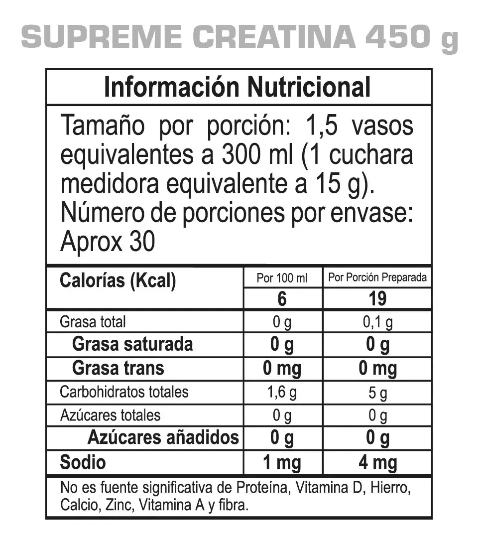 SUPREME CREATINA MONOHIDRATADA CEREZA SUPREME CREATINA MONOHIDRATADA CEREZA GMN 450 g vista adicional
