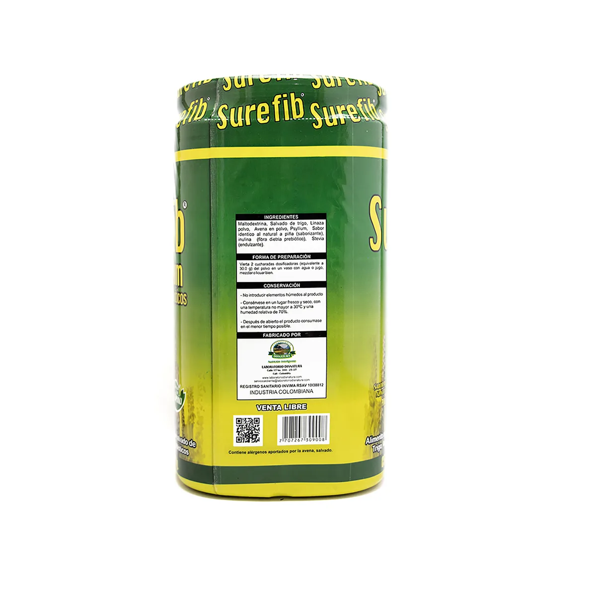 SUREFIB PSYLLIUM X 600 GR DISNA SUREFIB PSYLLIUM X 600 GR DISNA Disnatura 600 g vista adicional