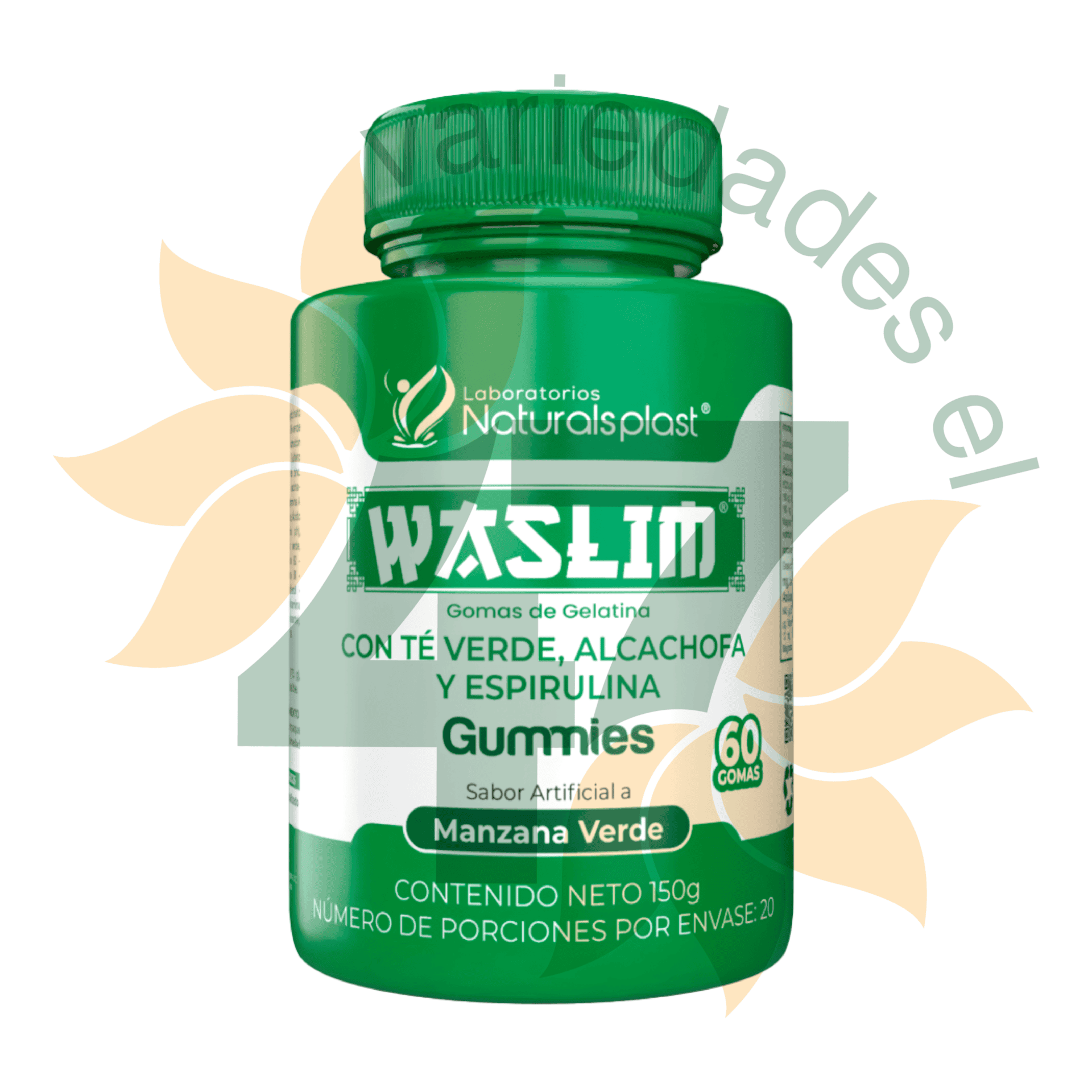 WASLIM TE VERDE GOMAS X 60 WASLIM TE VERDE GOMAS X 60 Naturalsplast 60 Gomas