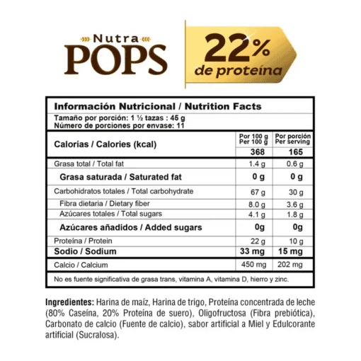 CAJA NUTRA POPS X 2 BOLSA (1 LB) UPN 1 Lb vista adicional