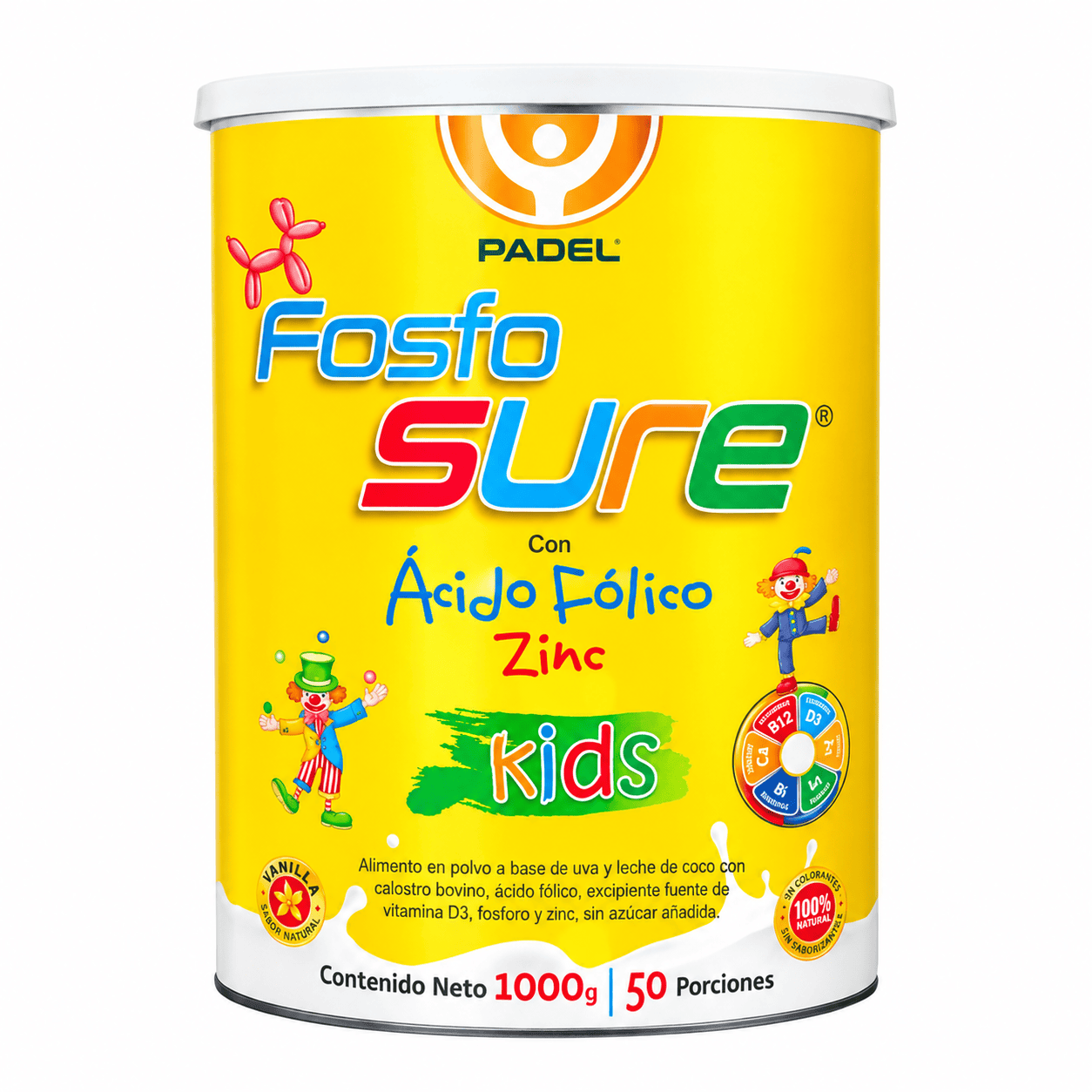 FOSFOSURE KIDS LATA X 1000 GR FOSFOSURE KIDS X 1000 GR Padel 1000 g