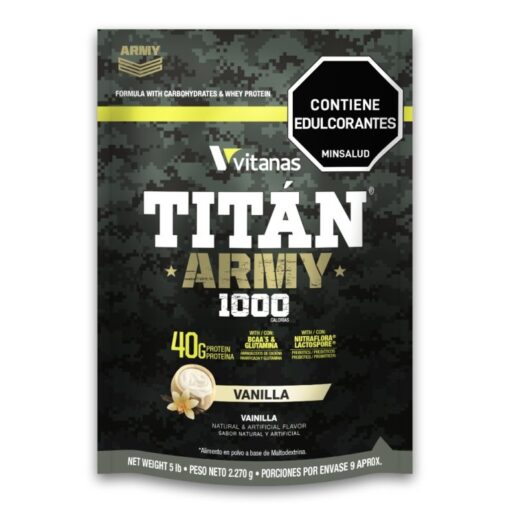 TITAN ARMY X 5 LBS VAINILLA NF (8) Vitanas 5 Lbs